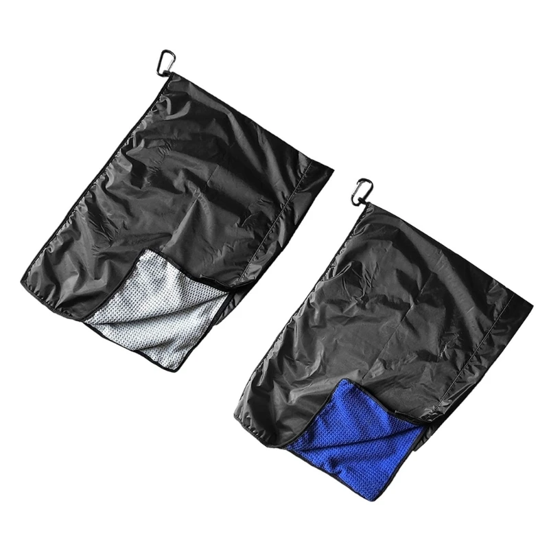 

Microfiber Golf Towels Rain Protections Cover Portable Golf Rain Hood Towel 2 in 1 Golf Towel Rain Cover for Men Women