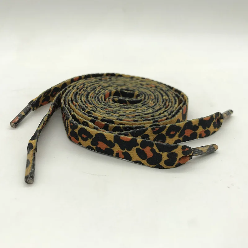 

1 Pair Classic Leopard Print Shoelaces Durable Polyester Shoelaces Boot Laces Sneaker Laces 4 Color 120cm High-quality Factory