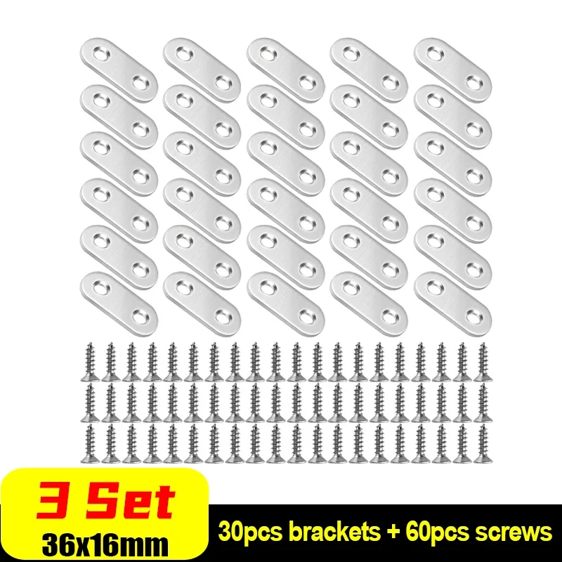 

30/10x металлическая плоская прямая скоба из нержавеющей стали, угловой кронштейн, фиксированная соединительная пластина, угловые кронштейны для ремонта мебели