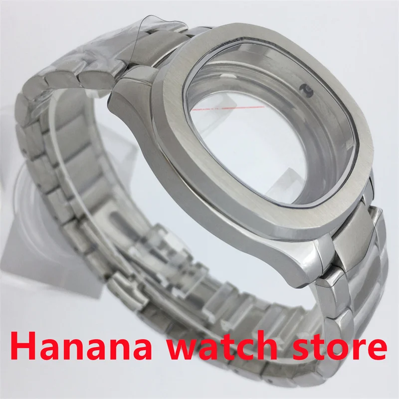 Квадратный корпус BLIGER 40 мм серебряный из нержавеющей стали сапфировое стекло