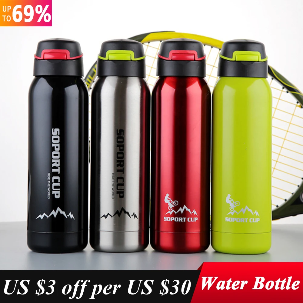 

500ML Bicycle Cycling Water Drink Bottle Outdoor Sports Bottles Stainless Steel Thermal MTB Bike Kettle Water Bottle Drinkware