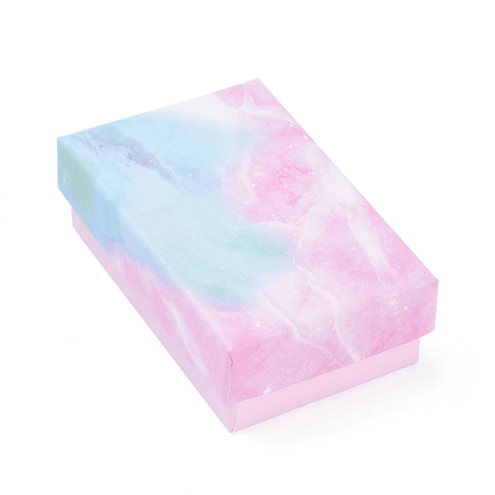 

24 PCS Cardboard Box Bracelet Boxes with Sponge Inside Rectangle Sky Blue/Mixed Color 8.1-9.1x5.2-9.2x2.2-2.7cm