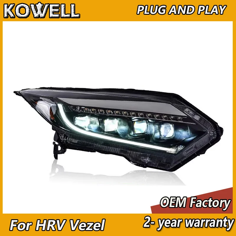 Автостайлинг для Honda Vezel фары 2015-2021 HRV головка светильник DRL сигнал поворота