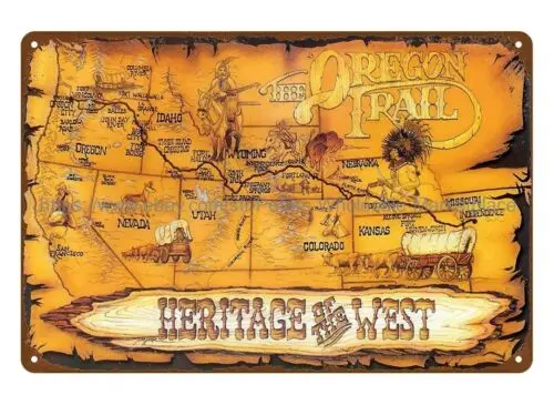Настенный декор кафе бар Орегон тропа наследия искусства металлический жестяной