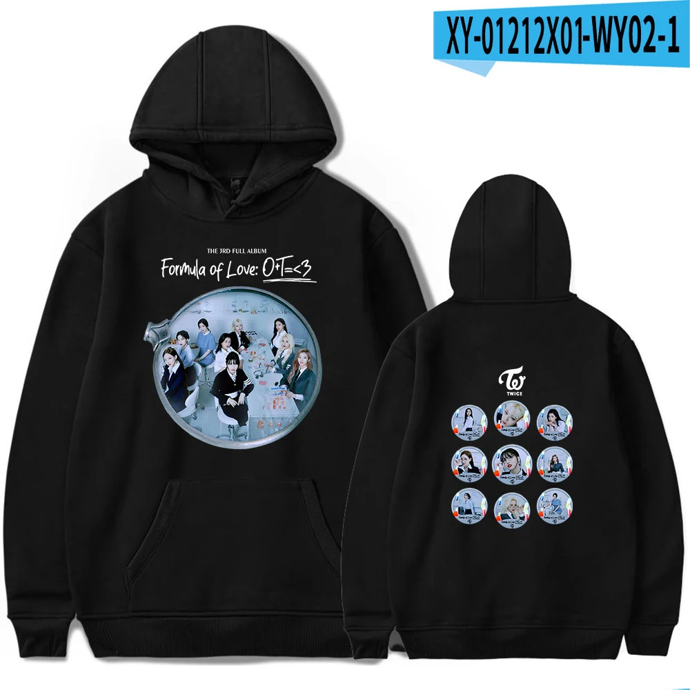 

New Hoodie Dua Kali Hoodie Formula Cinta: O + T = Kaus Kpop Kaus Pullover Lengan Panjang Mode Keren untuk Pria dan Wanita