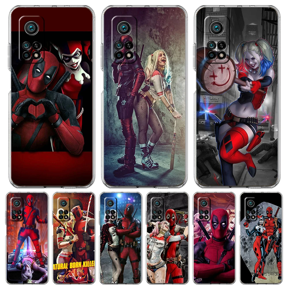 

Чехол для телефона с принтом Дэдпул Харли Квинн для Xiaomi Mi Poco F3 X3 X4 GT NFC M3 M4 11 Ultra 12 11X 11i Pro Lite 5G, мягкий прозрачный чехол