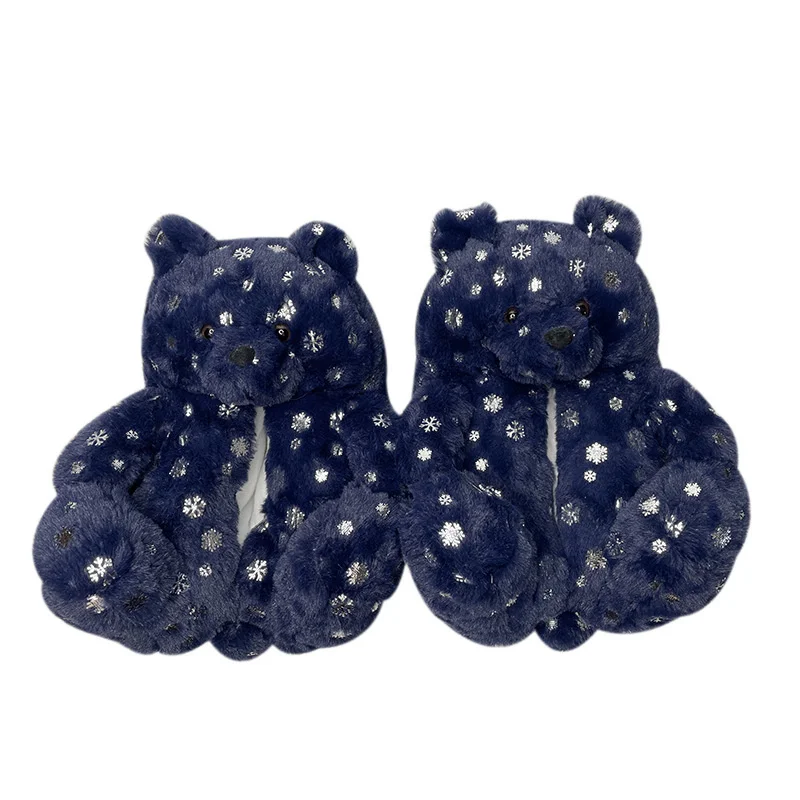New Bear Slippers Bear Cotton Slippers Indoor Antiskid Home In Winter