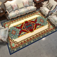 ethnic print carpet crystal velvet thickened non slip floor mat chinese style living room bedroom machine washable decor home