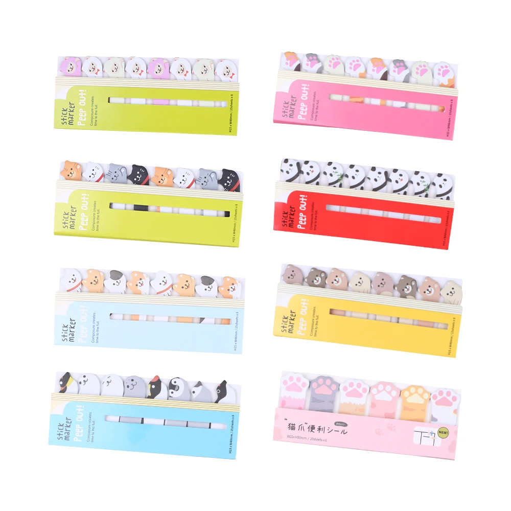 

Creative Cute Cartoon Animal Mini Memo Pads Kawaii Post Index Tab Panda Bookmark Notepad Sticky Notes Kids Girl Stationery Thing