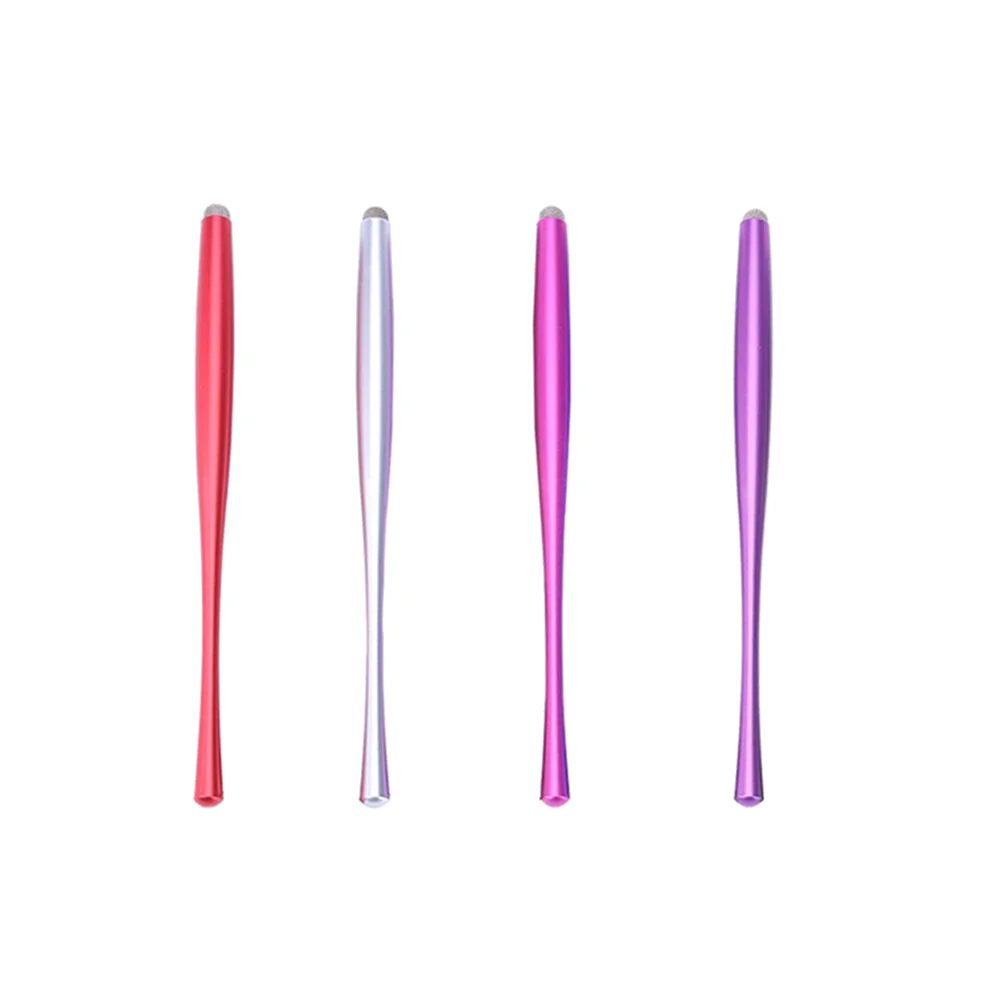 

4pcs Metal Capacitive Stylus Replacable Fiber Cloth Tip Touch Pen Handwriting Capacitive Pens for Phone Tablet (Mixed Colors)
