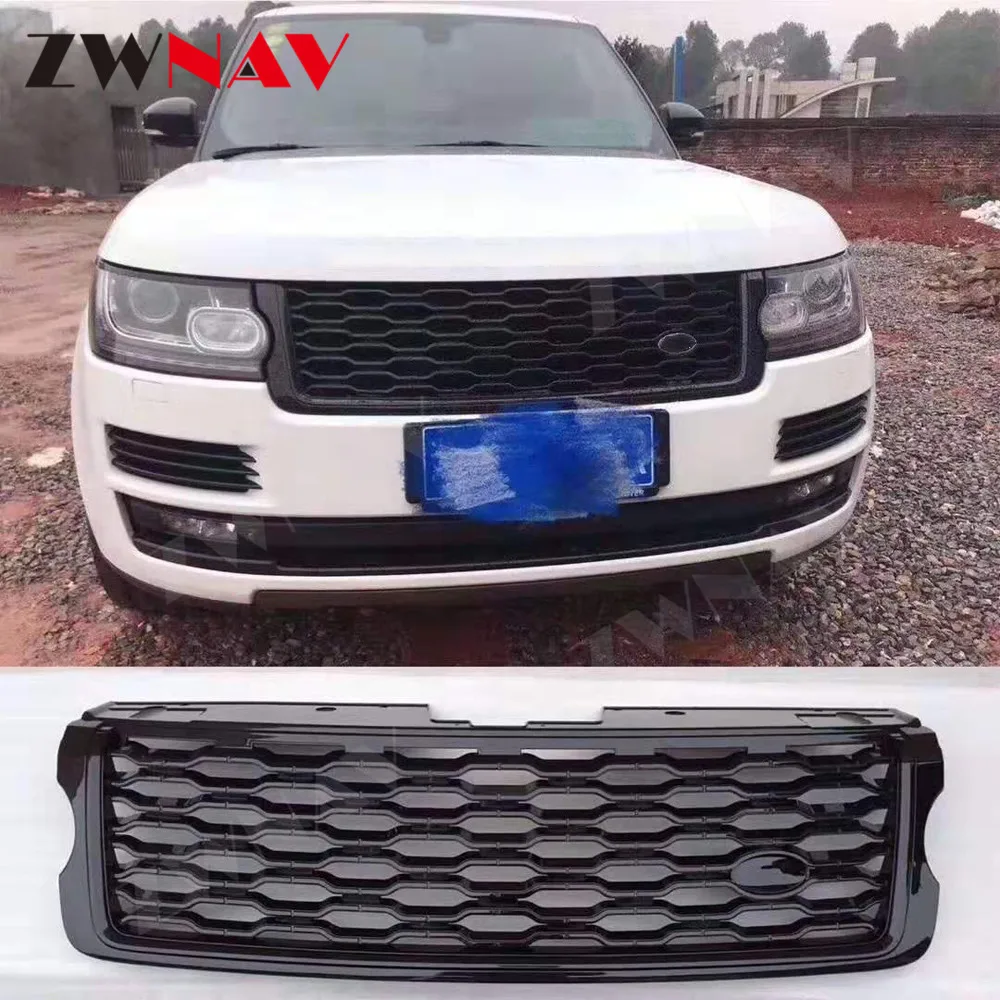 

Car Styling Accessories Glossy Black Front Bumper Grille For Range Rover Evoque 2012-2018 Honeycomb Mesh Grill Mask Cover