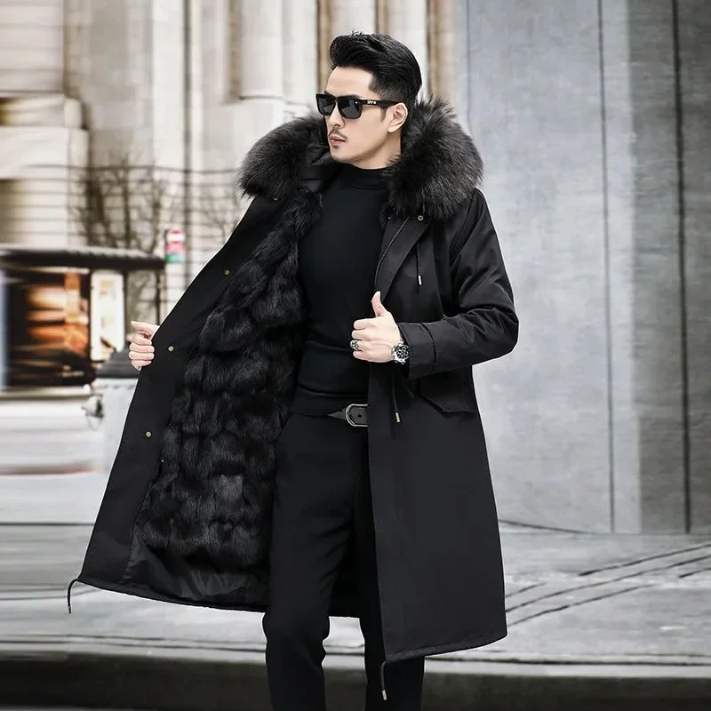 Pai Overcome мужское длинное меховое пальто Marten со специальным мехом в одном толстое