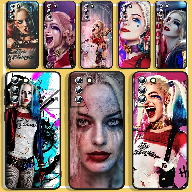 

DC Harley Quinn Phone Case For Samsung Galaxy S23 S22 S21 S20 FE Ultra S10e S10 S9 S8 Plus Lite Black Cover
