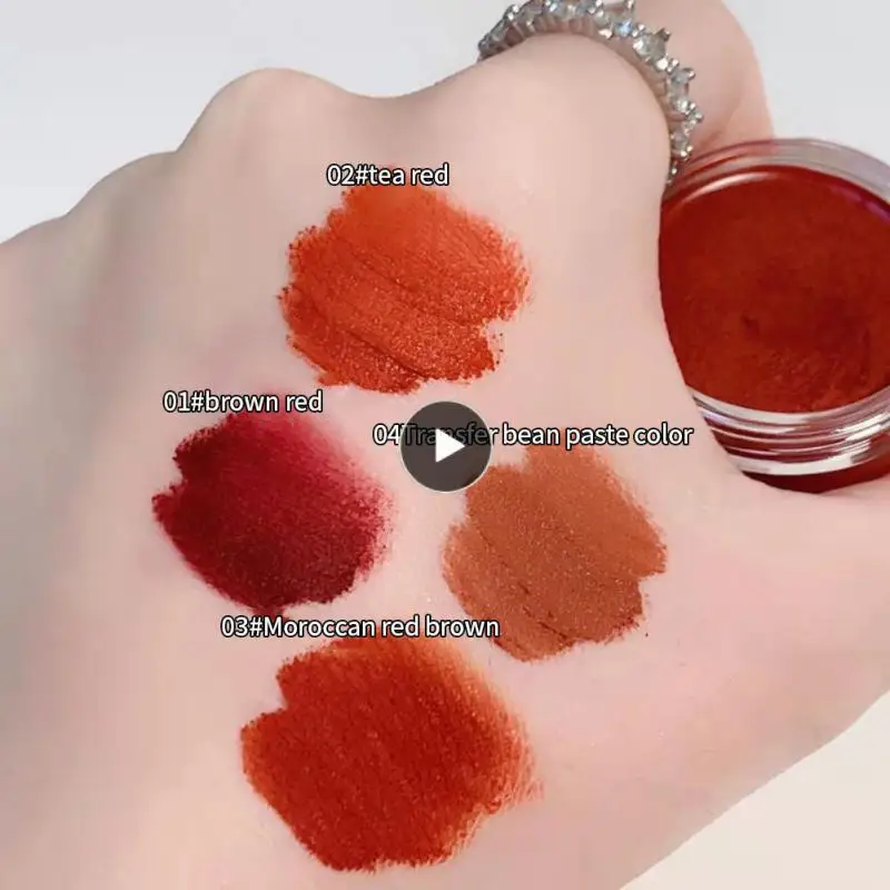 

Lasting Colored Lip Tint Mud Mousse Soft Mist Lip Glaze Lip Gloss Moisturizing Canned Jelly Lip Mud Lips Makeup Beauty Cosmetics