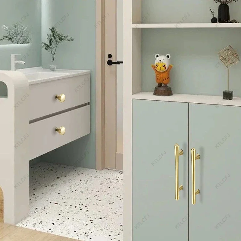 Роскошная медная ручка для двери шкафа в американском стиле скандинавском