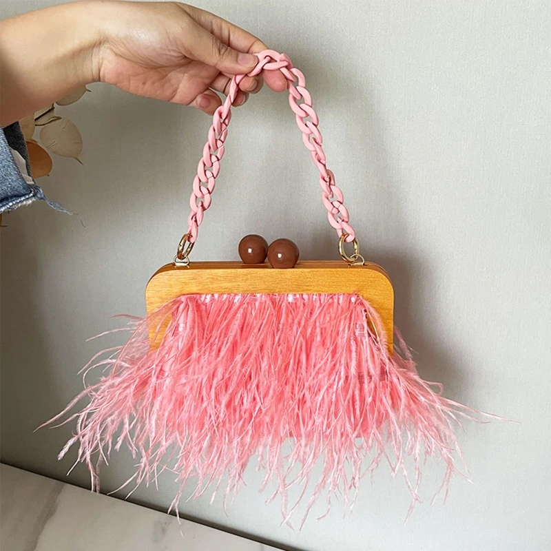 Роскошный вечерний клатч с перьями для женщин свадебные кошельки и сумочка