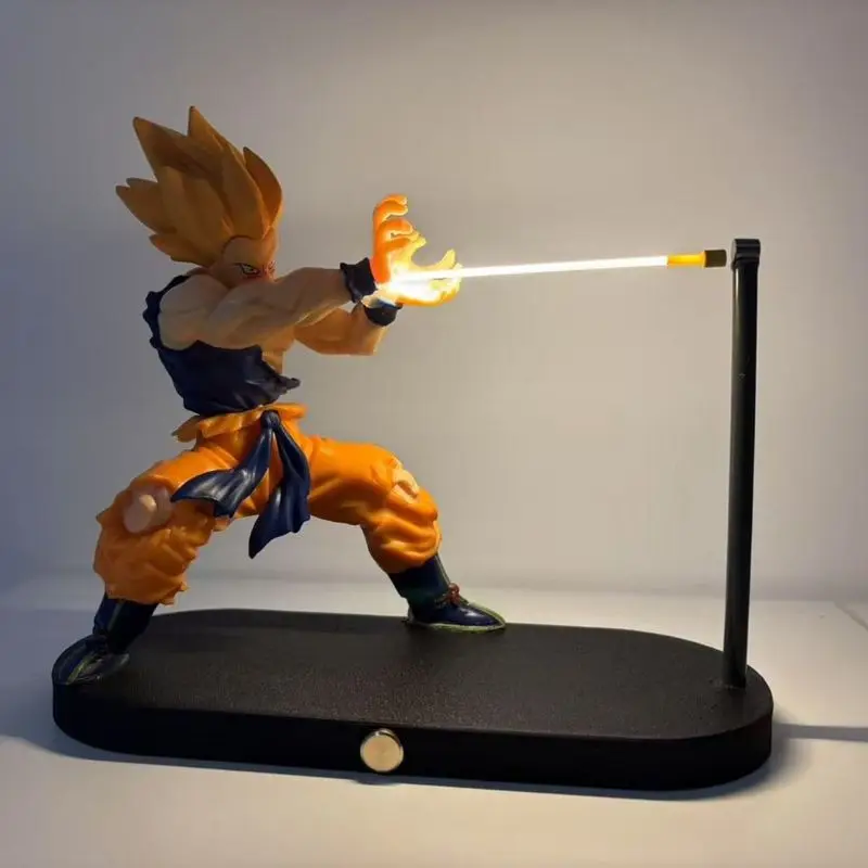 Фото Новый Dragon Ball Son Goku Kame Hame Ha Ночник Аниме Фигурка Сенсорный Магнитный Ночник Креативное Украшение Стола Модель Игрушки №2