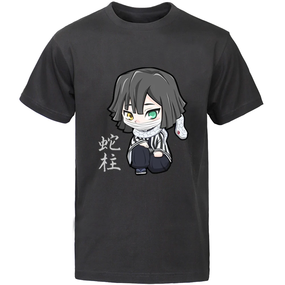 

Chibi Obanai Hashira Kimetsu No Yaiba мужские летние футболки Harajuku с коротким рукавом футболки с круглым вырезом Топы Оверсайз Футболки
