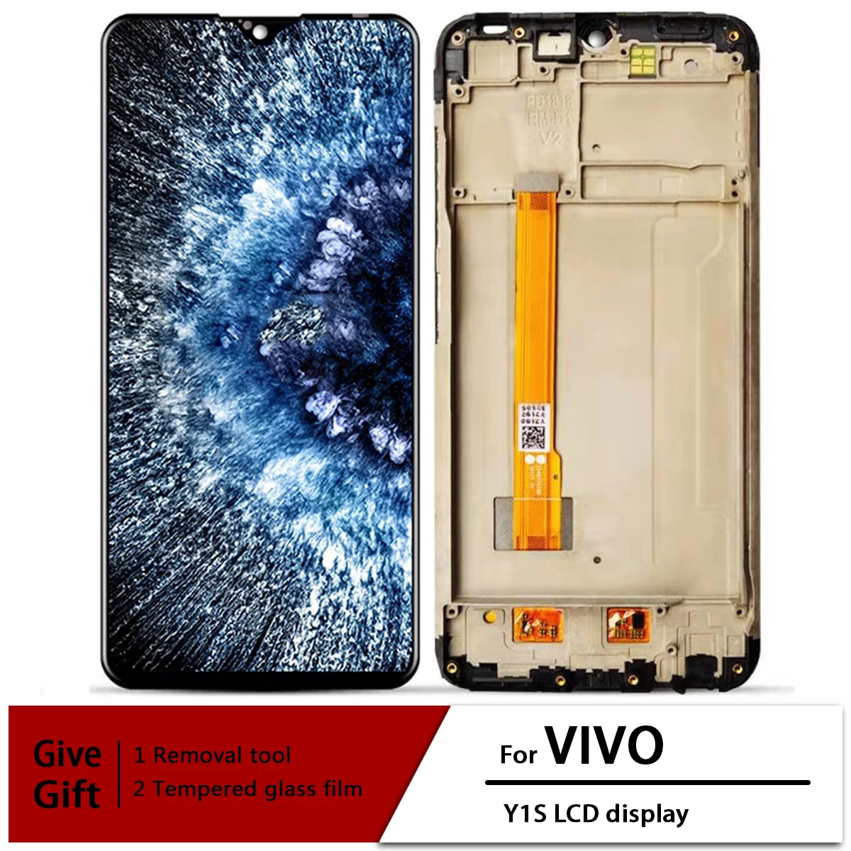 ЖК-дисплей с сенсорным дигитайзером в сборе для VIVO Y1S 6,2 дюйма VIVO Y1S с заменой рамки