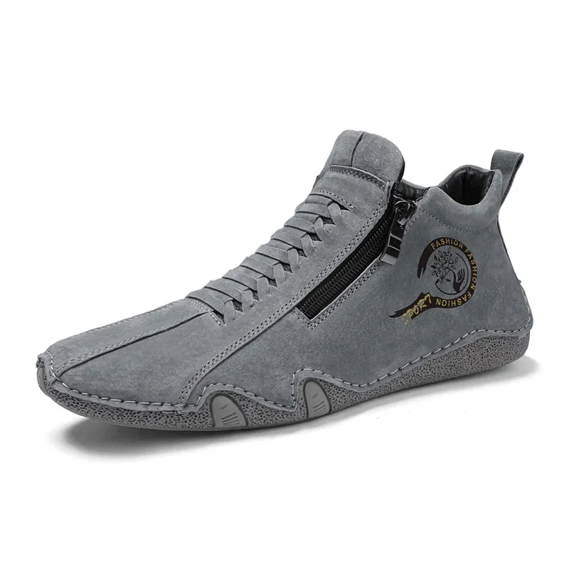 Мужская обувь новинка 2024 дизайнерские мужские ботинки на молнии осенняя мужская