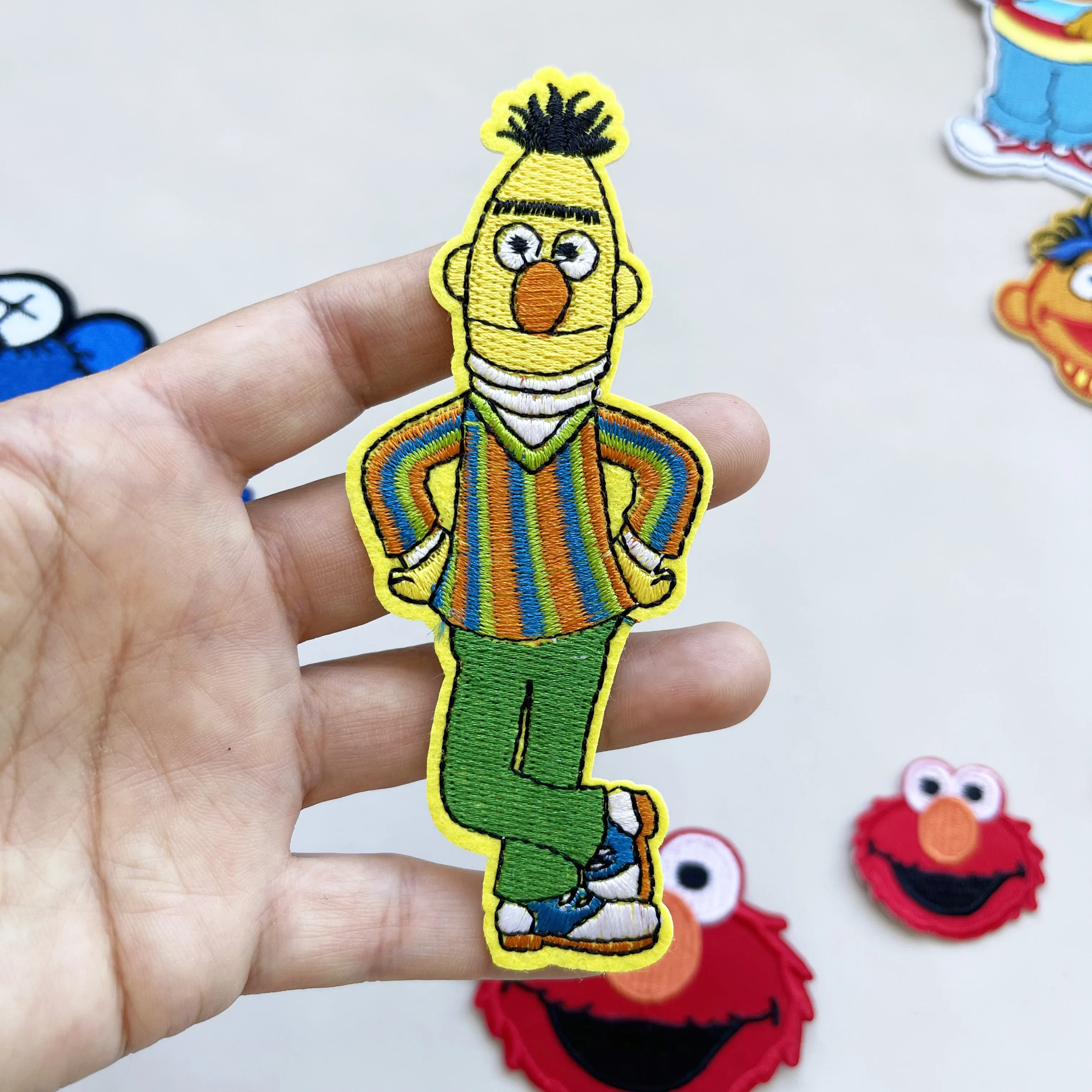 Мультяшные вышитые нашивки лиса птица рыба