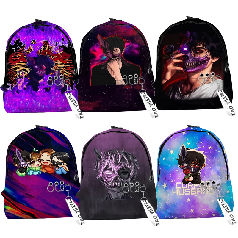 

New Corpse Husband 3D Bag Pack Boys Girls Students School Bags Oxford Cloth Personality Rope with Key Chain 3D Cute Backpack