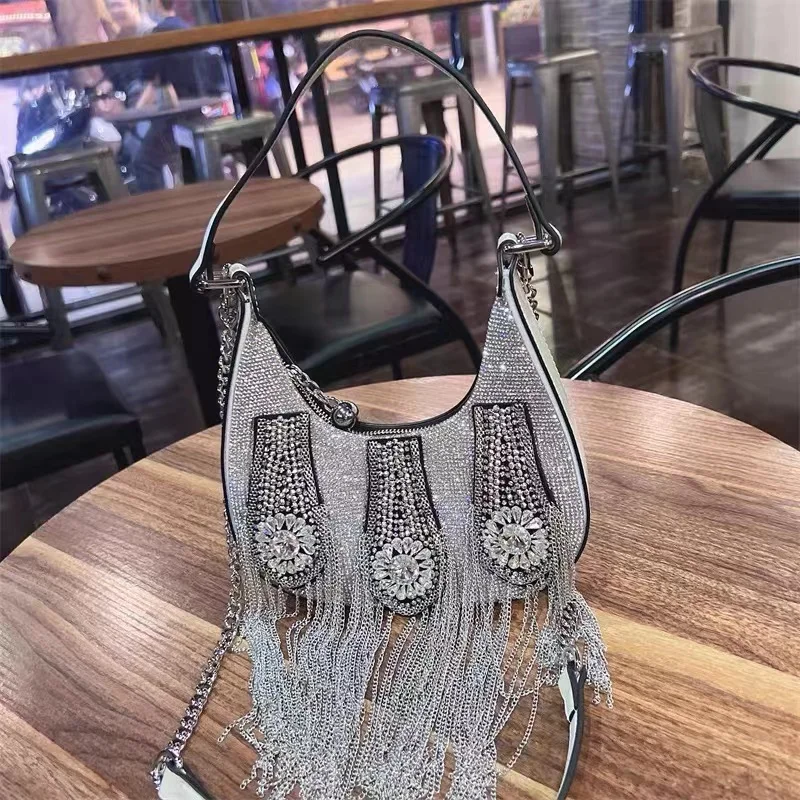Роскошная дизайнерская вечерняя сумка с кристаллами и блестящими бриллиантами