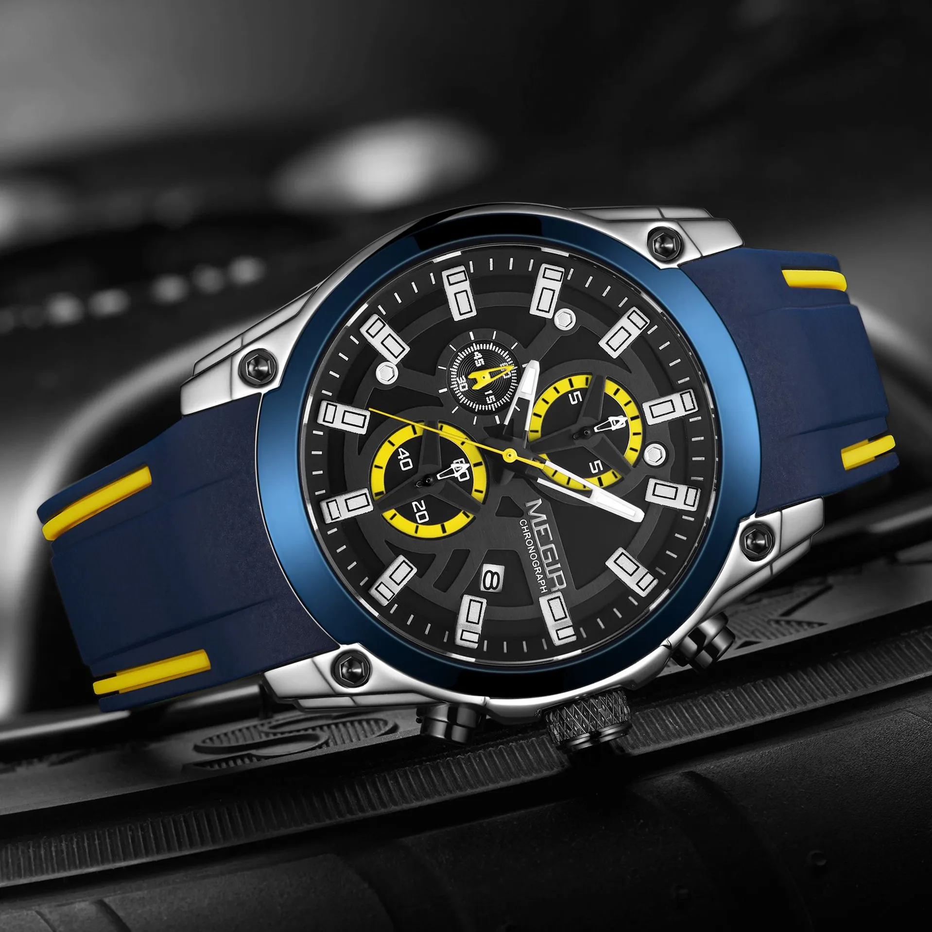 

MEGIR Sport Watch for Men Fashion Military Quartz Watches Wristwatch Luminous Male Clock Calendar Waterproof Reloj Hombre 2144