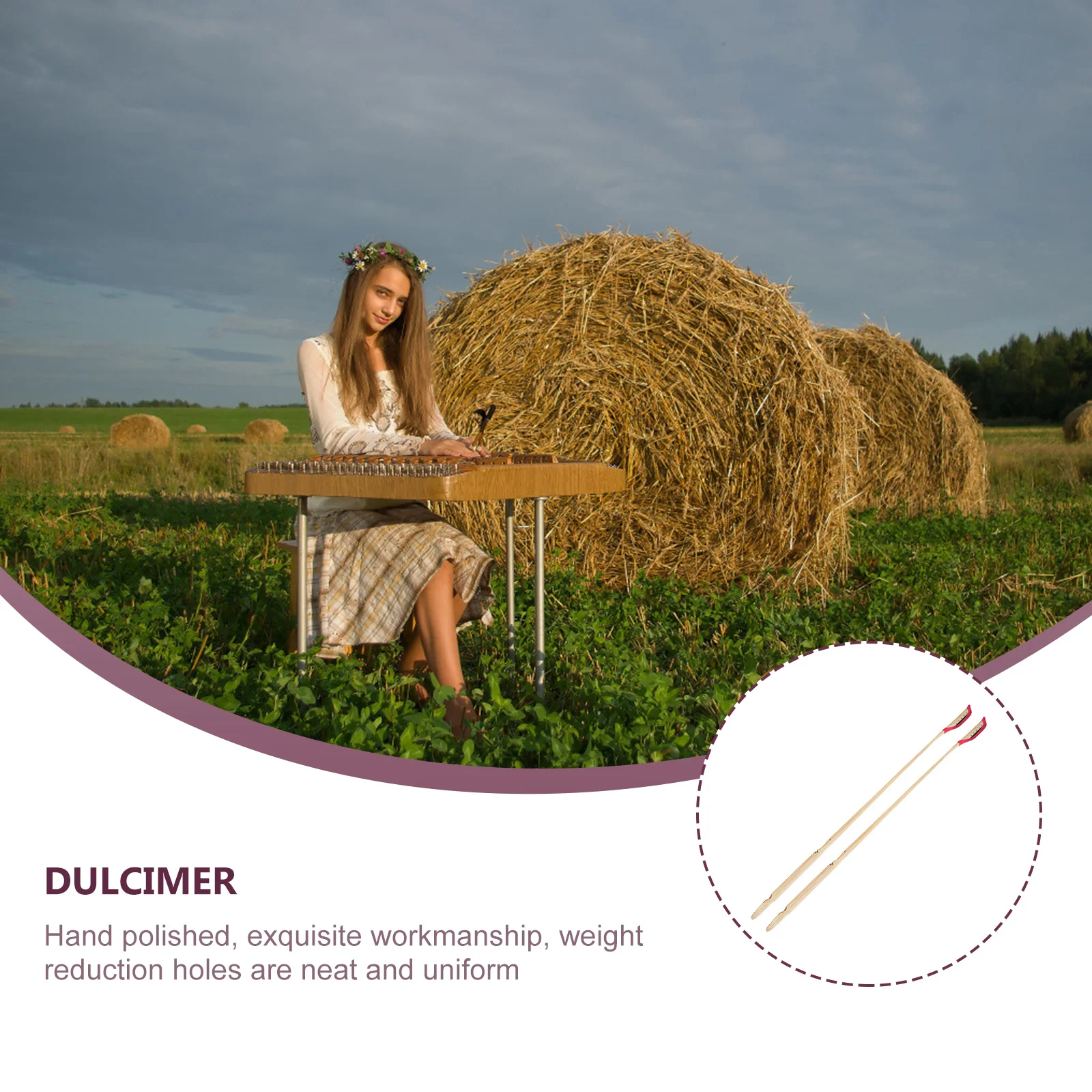 Аксессуары из 2 шт. Yangqin принадлежности для бамбукового Dulcimer черное дерево джин