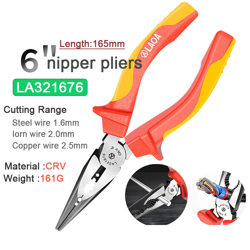 

Изолированные плоскогубцы LAOA VDE 6/7/8 дюймов