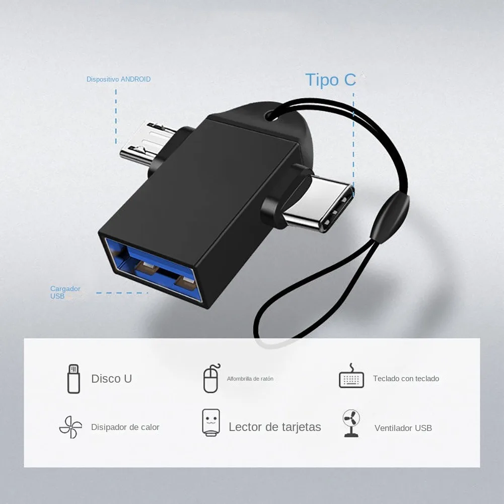 2 in 1 OTG Adapter USB 3.0 Female To Micro USB Type C Male Connector Aluminum Alloy Adapter Converter For xiaomi samsung