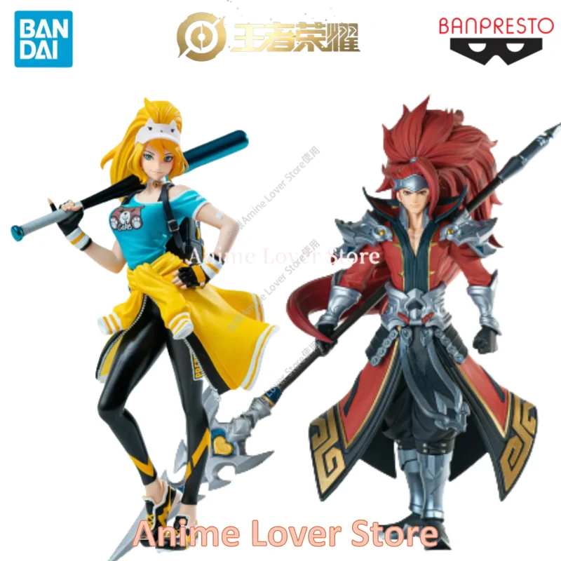 В наличии оригинальная Bandai BANPRESTO 18 см Honor of Kings Hua Mu Lan Han Xin аниме фигурка