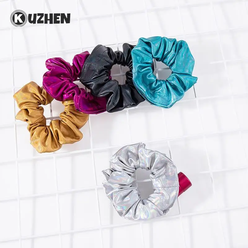 

Creative Portable ⁣Hidden Storage Case Hair Scrunchie Sight Secret Hair Tie With Stash Pocket Hide Key For Travel Outdoor Safe