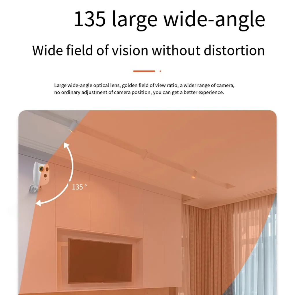 

Security Cam Low Power Surveillance Tool High Resolution Wireless Camera Rechargeable Cams 3.6MM Lens Gauge Device