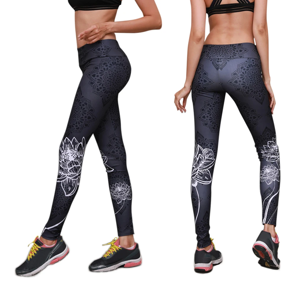 

Women Fitness Yoga Pants Sports Leggings Activewear Floral High Waist Push Up Lightweight Portable Fitness Sports Yoga