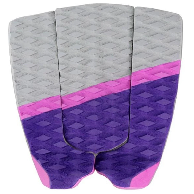 

Top!-Surfboard Traction Pad - 3 Piece Surf Board & Skimboard Stomp Foot Pad - Maximum Kick Tail Deck Grip For Surfing