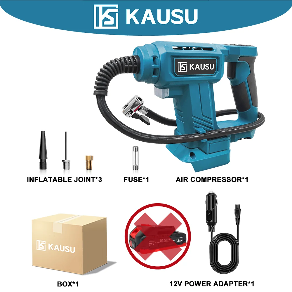 

Портативный беспроводной воздушный насос KAUSU для аккумулятора Makita 18В