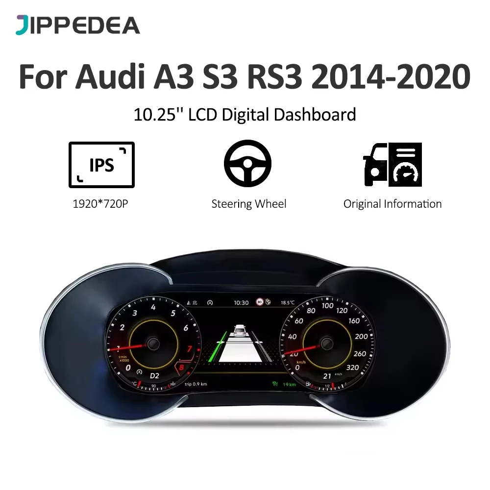 

Для Audi A3 S3 RS3 2014-2020 автомобильный цифровой кластер приборная панель CockPit ЖК-дисплей центральные спидометры приборная панель плеер система Linux