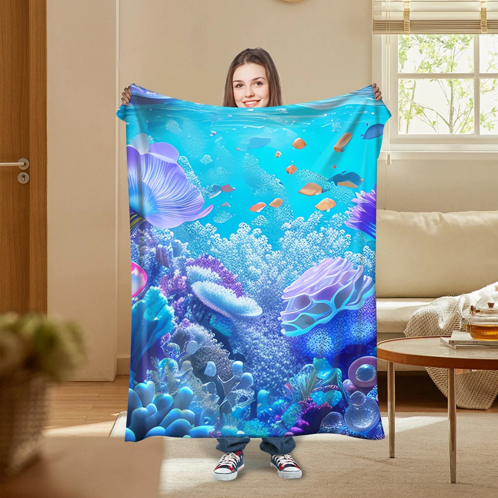 Теплый осенне-зимний флисовый плед Pea YanYangTian утолщенный чехол для сна мультяшное