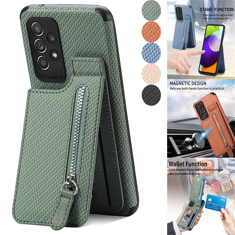 Кожаный чехол-бумажник на молнии для Samsung Galaxy A21s задняя крышка A51 чехол A41 A 70 50 30 52 22