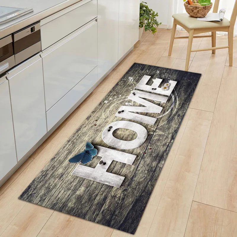 

Home Decor Long Printed Washable Modern Rug Kitchen Mats Entrance Door Mats Living Room Non-Slip Bathroom Bedside Floor Mats