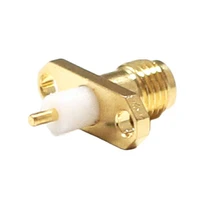 1pc new sma female jack rf coax modem convertor connector panel mount solder post straight insulator long 4mm goldplated