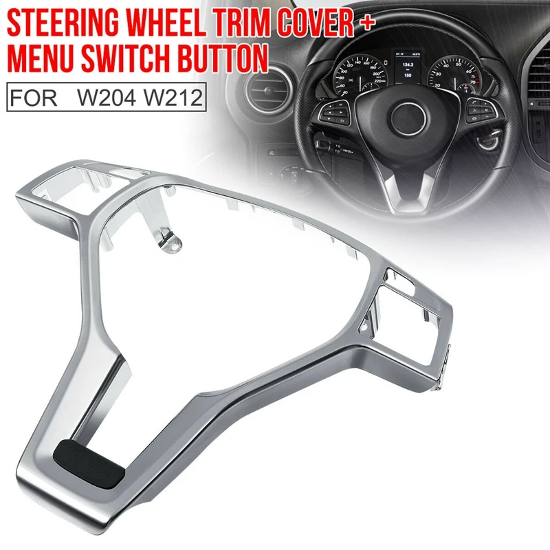 

AU05 -For Mercedes W204 C-Class Silver Steering Wheel Trim Cover 09946400139107