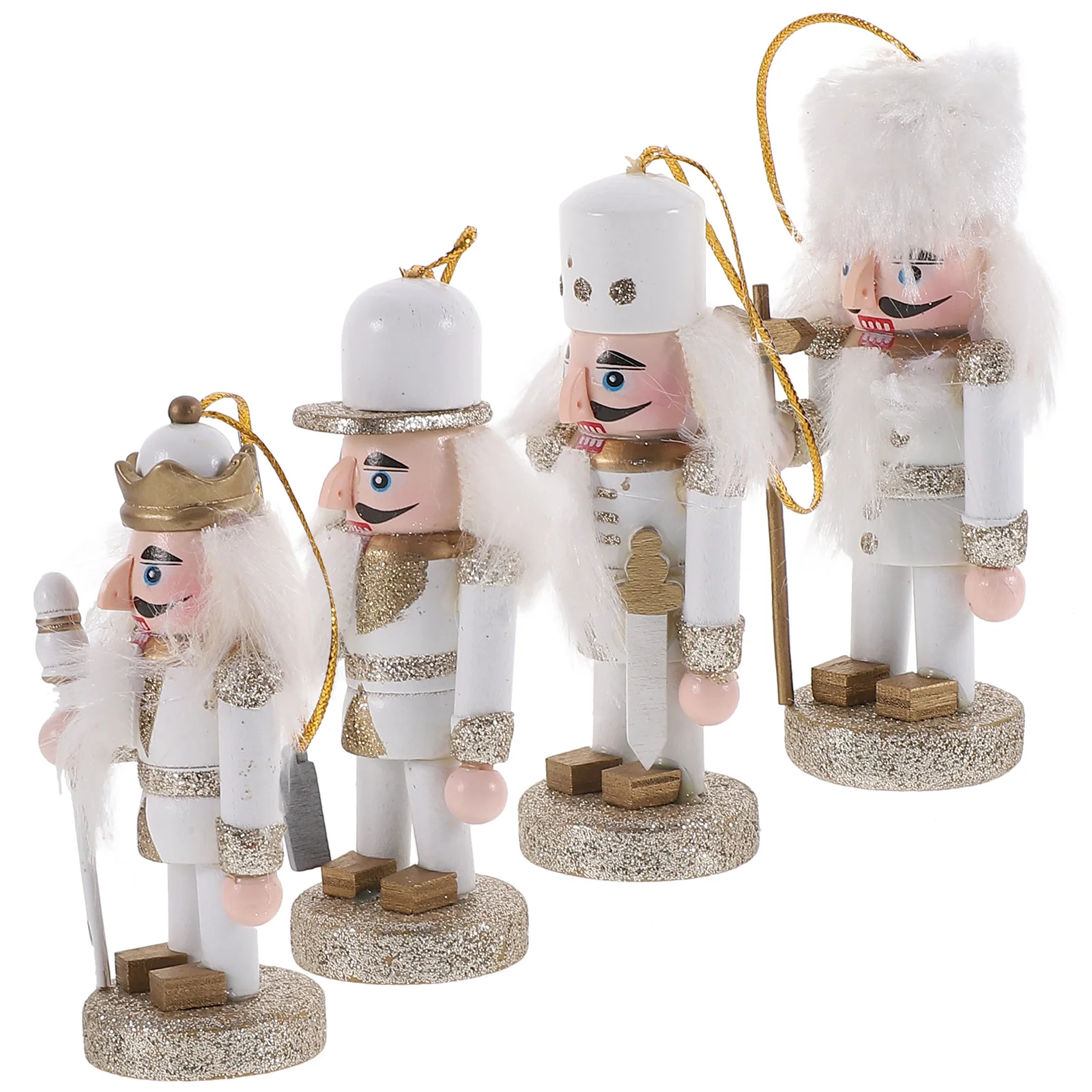 

4pcs Christmas Nutcracker Figure Xmas Nutcracker Tabletop Festival Decoration Christmas Decoration