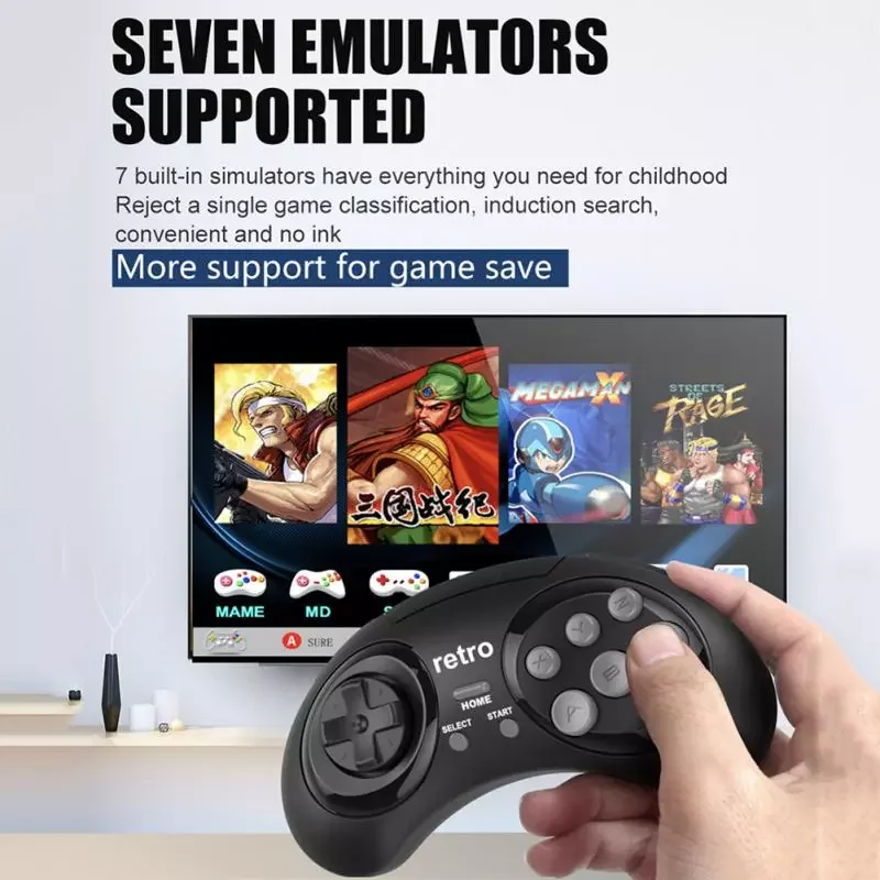 

NEW2023 Retro Family Video Game Console 2.4G Wireless Controller Gamepad Game Stick Built-in 4000+ Games Joystick SFC Gaming Acc