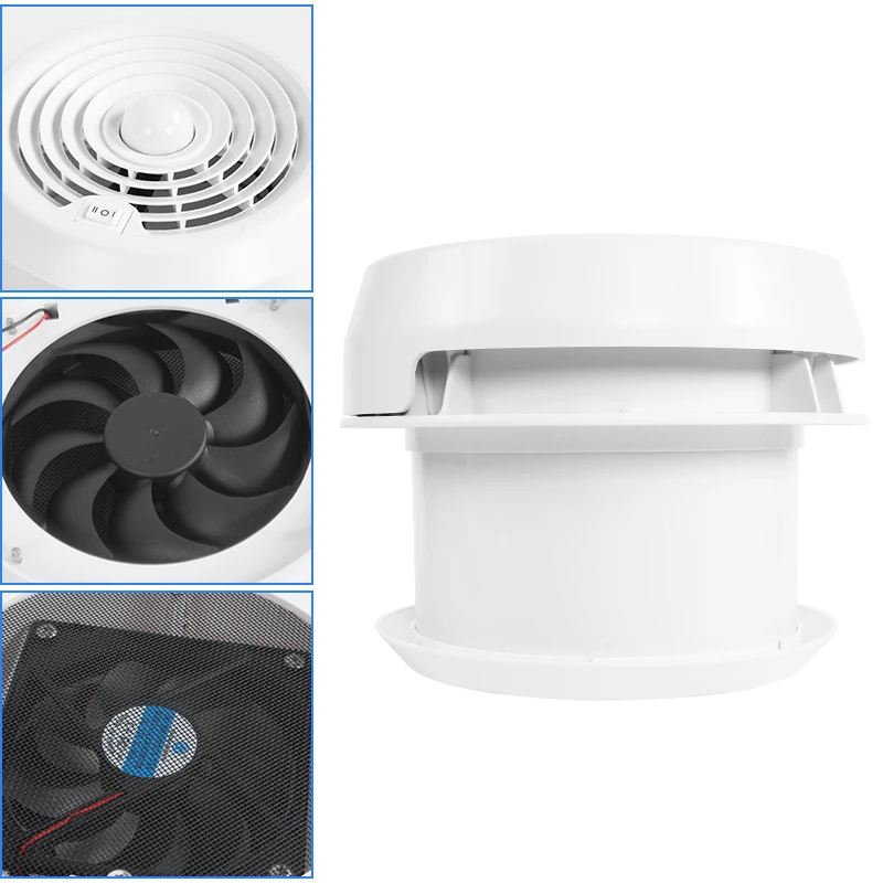 

TYTXRV caravan kitchen bathroom 12V silent ventilation fan with LED Anti-yellowing and anti-aging material apply to Motorhome