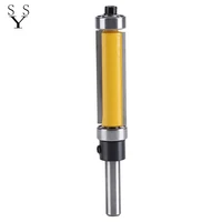 14 shank milling cutter straight router bit with top and bottom bearing double bearing trimming cutter woodworking tools