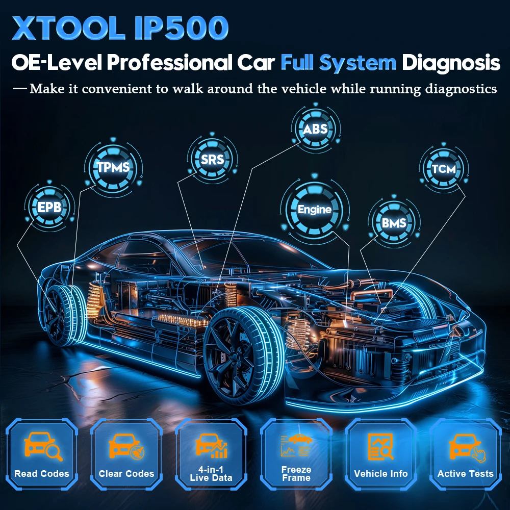 Фото XTOOL InPlus IP500 для Toyota, полная система, автомобильные диагностические инструменты, 19+ услуг, автомобильный сканер, пожизненное бесплатное обновление, считыватель кодов №3