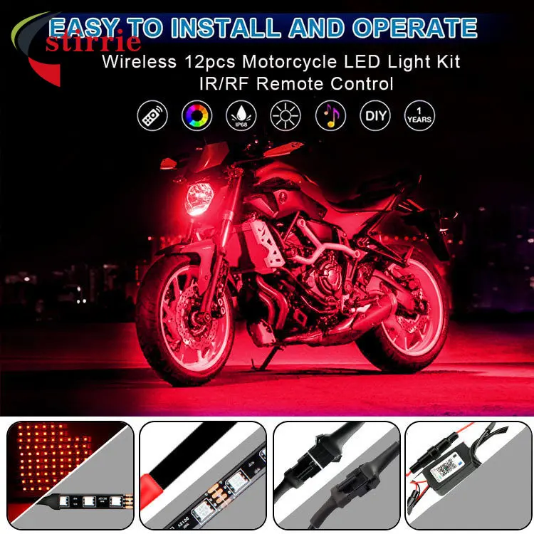 

Светодиодная подсветка для салона мотоцикла Harley «один на шесть»