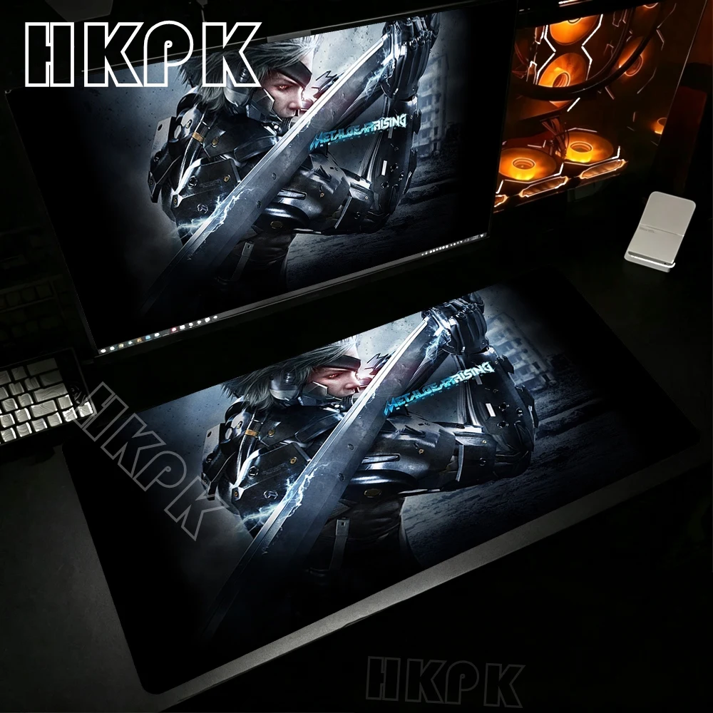 Фото Большой металлический коврик для мыши XXL Metal Gear Solid, нескользящий коврик для мыши для киберспорта, для ноутбуков и игровых ПК, с прошитыми краями, утолщенный, для компьютерной клавиатуры и рабочего стола №3